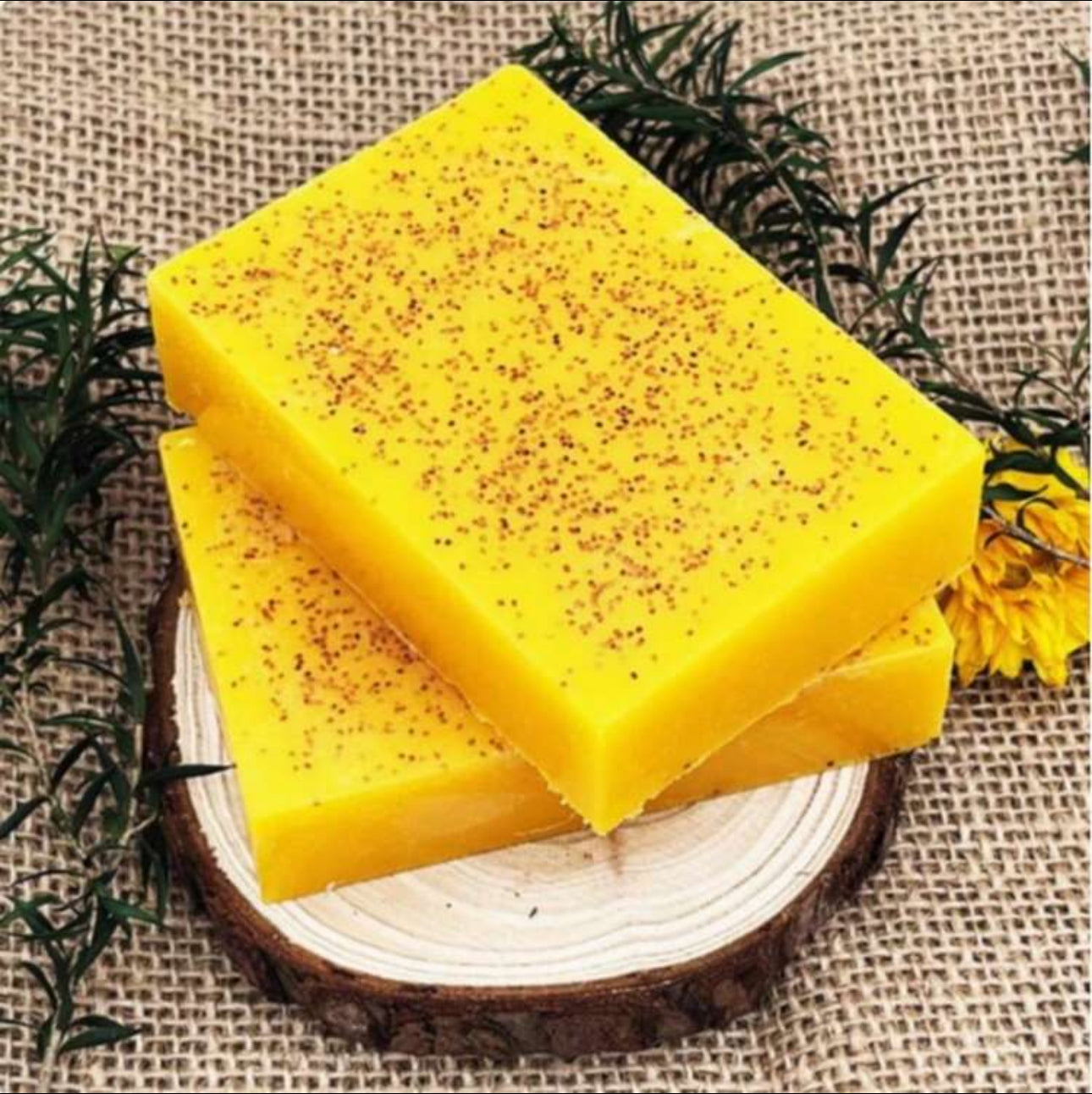 Homemade Lemon Turmeric & Kojic Acid Beauty Soap Bar