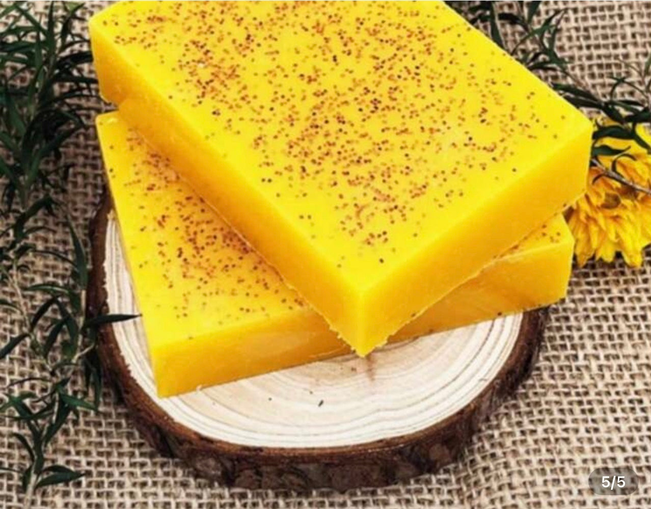 Homemade Lemon Turmeric & Kojic Acid Beauty Soap Bar
