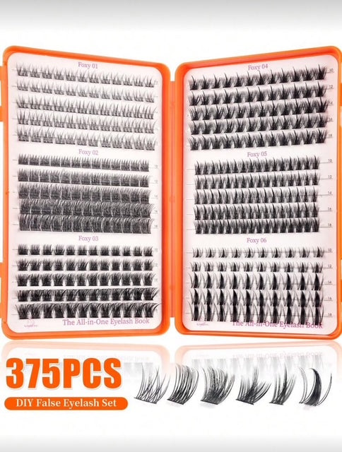 375Pcs Fairy Lash Clusters Kit wet look Ultra thin