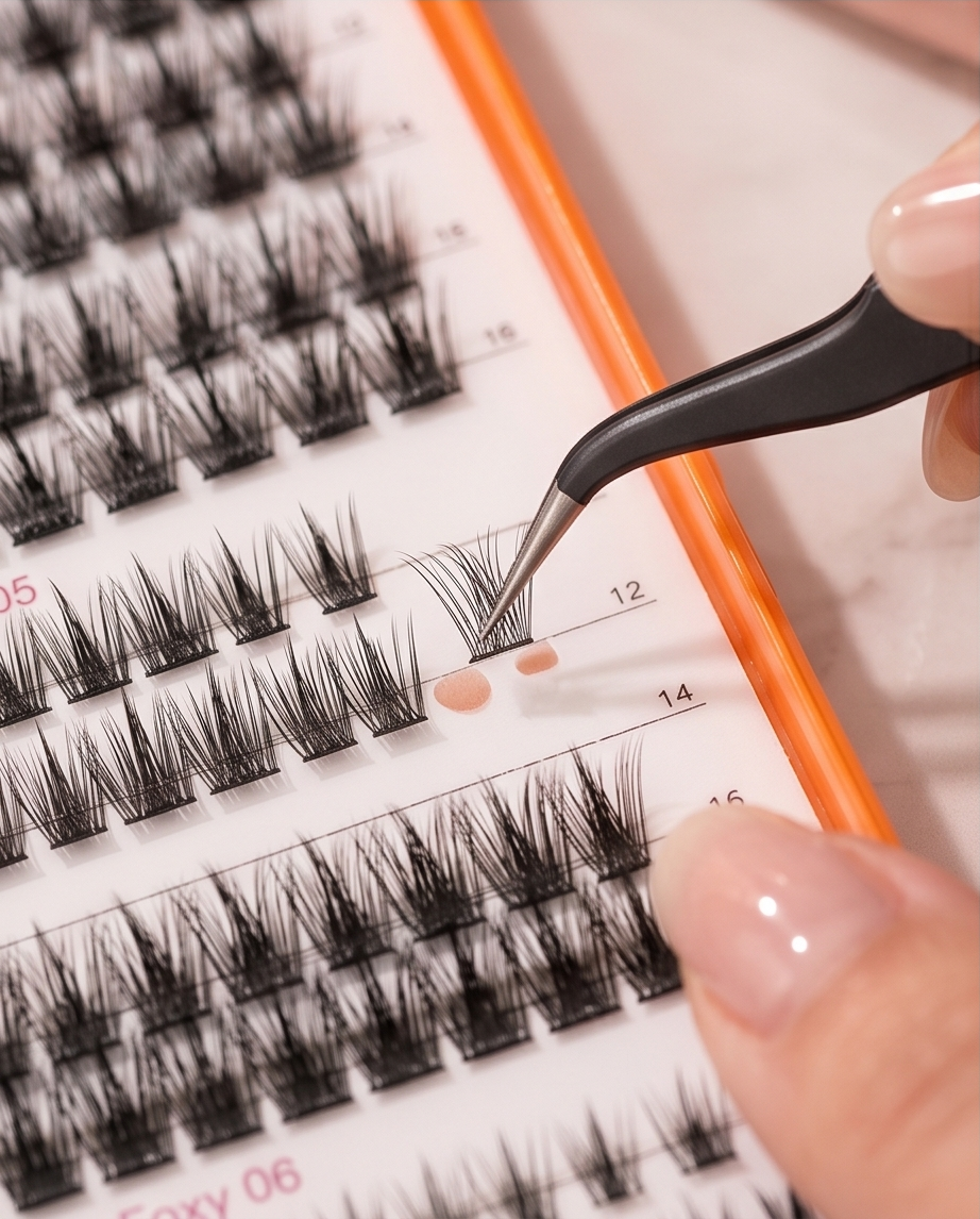 375Pcs Fairy Lash Clusters Kit wet look Ultra thin