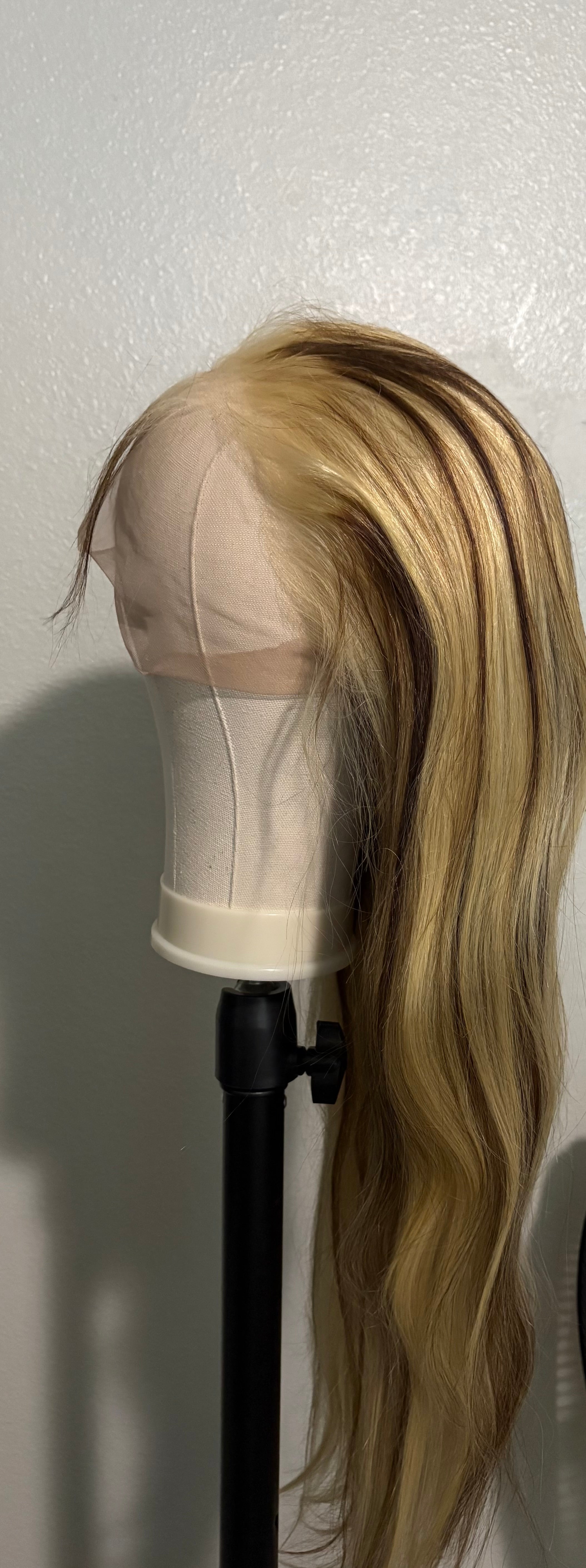 30 inches blonde straight wig