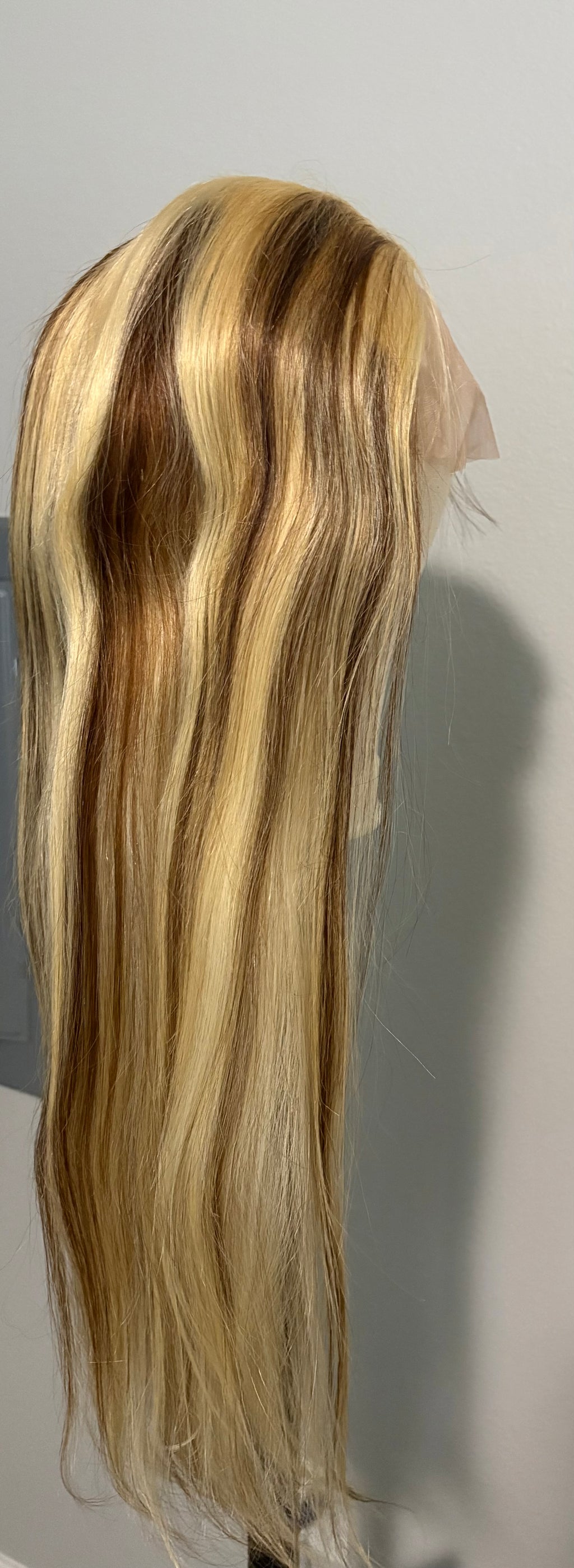 30 inches blonde straight wig