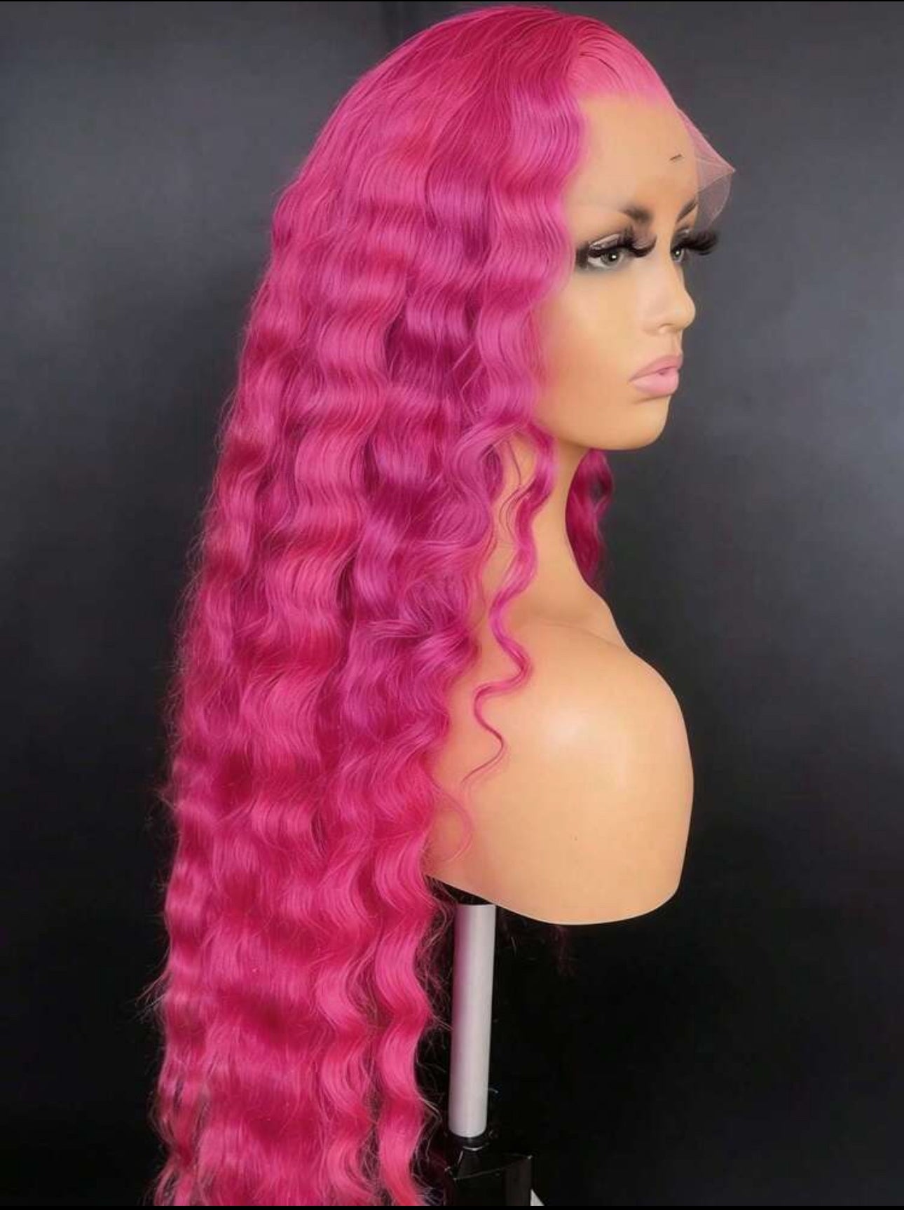 44 inches Dragon Fruit high Quality Deep Wave Human Hair Wig 200 density prepluck