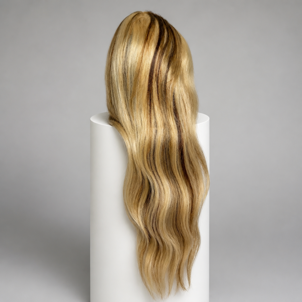 30 inches blonde straight wig