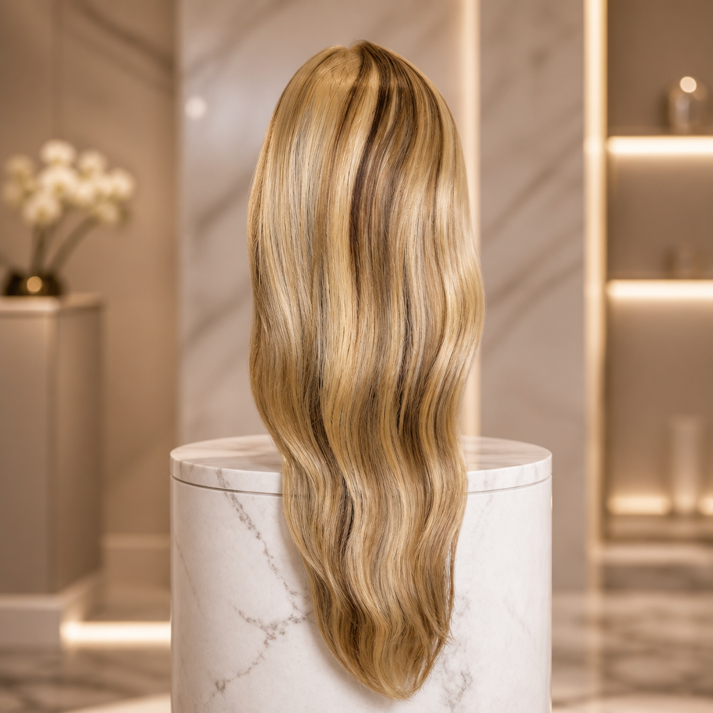 30 inches blonde straight wig