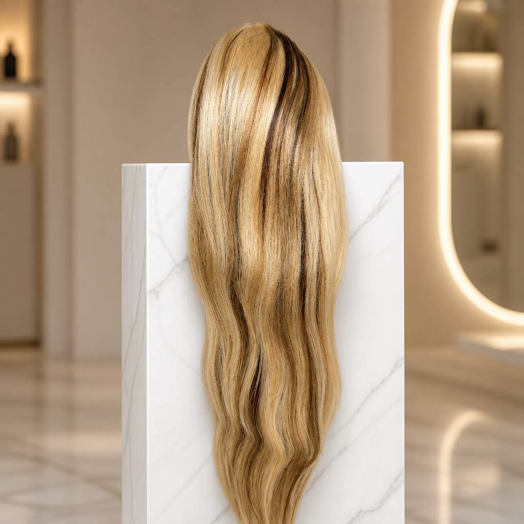 30 inches blonde straight wig