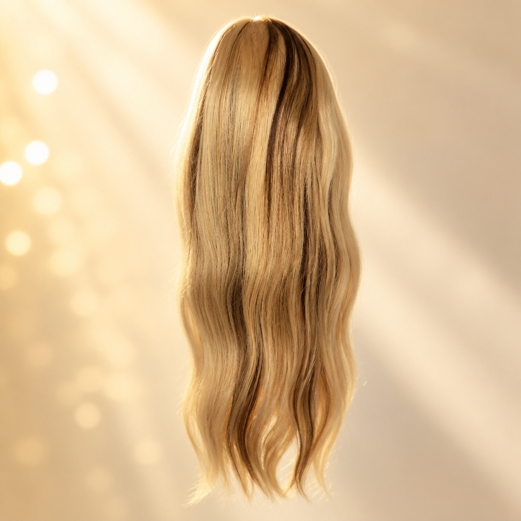 30 inches blonde straight wig
