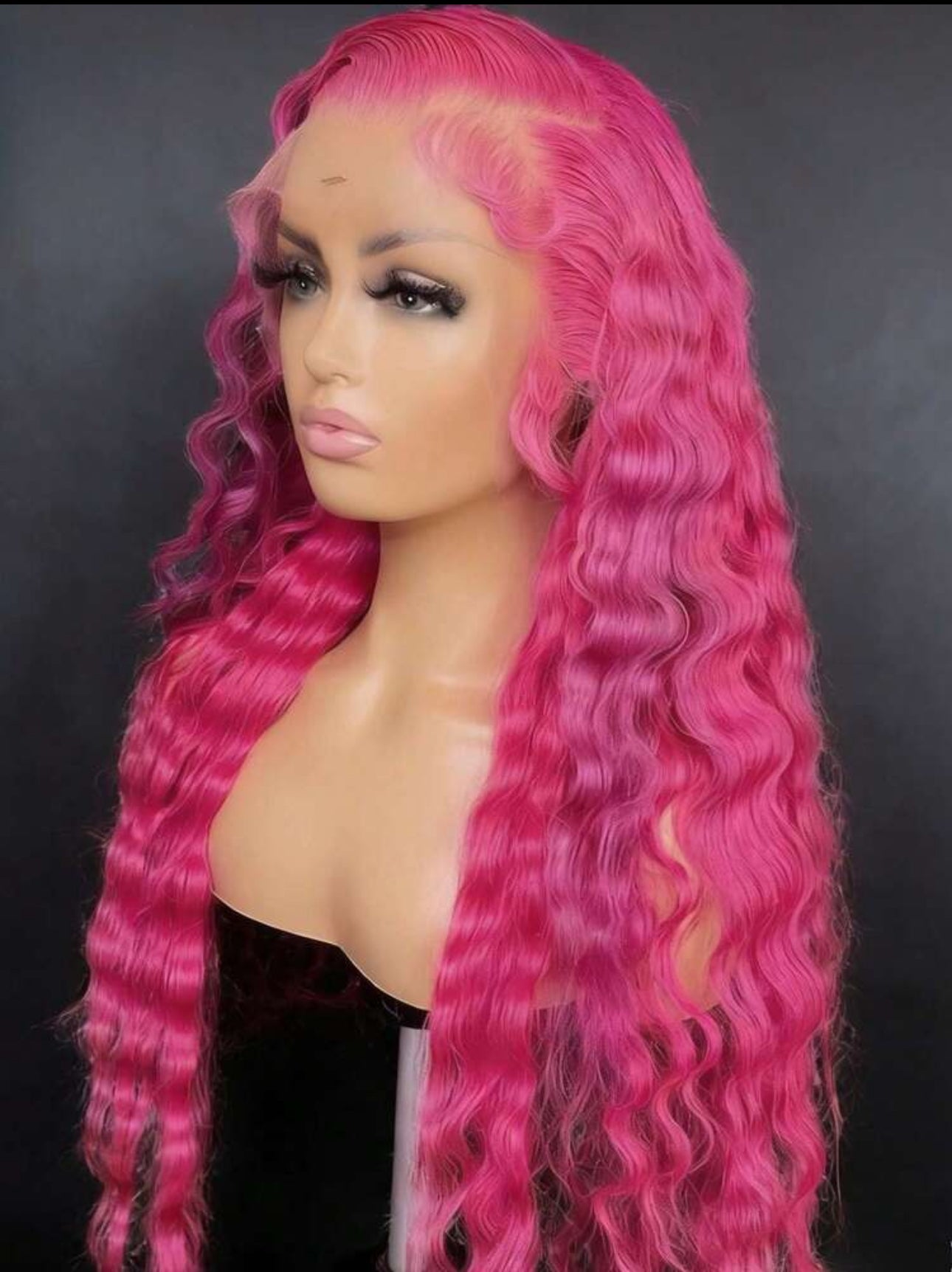 44 inches Dragon Fruit high Quality Deep Wave Human Hair Wig 200 density prepluck
