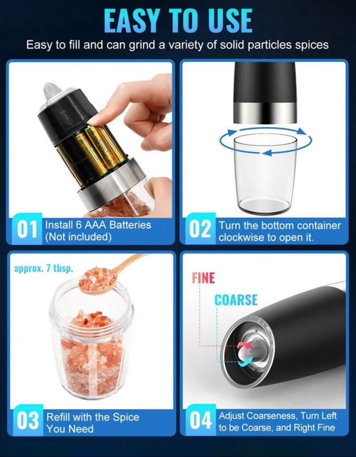 Gravity Electric Salt & Pepper Grinder Set