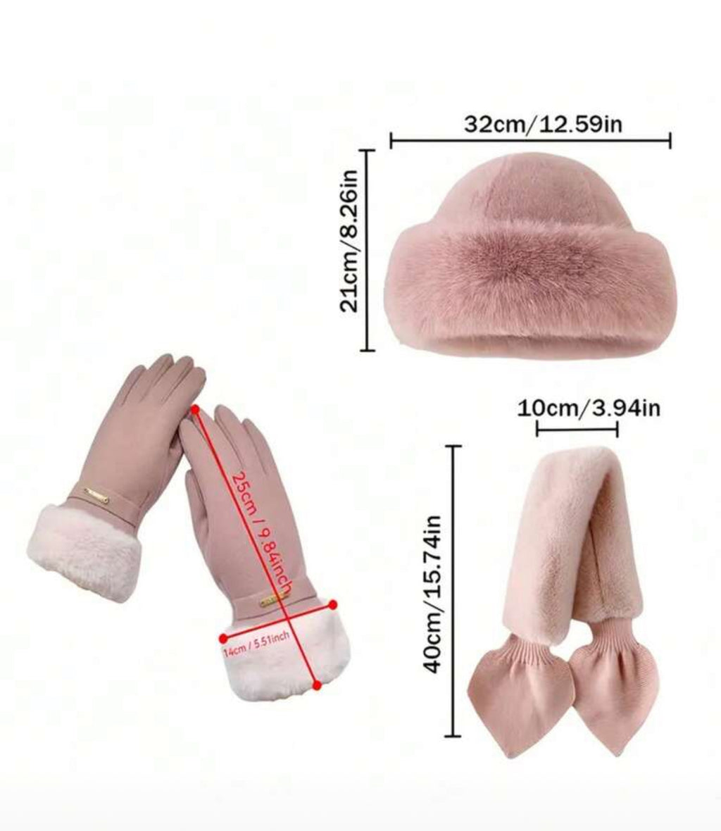 3 pcs Winter Warm Accessories Set