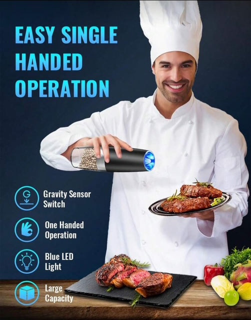 Gravity Electric Salt & Pepper Grinder Set